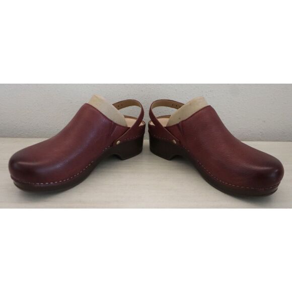 Dansko 9421-257800 Women's Sz 37 US 6.5-7 Ruby Berry Milled Burnished Mules - Picture 3 of 16